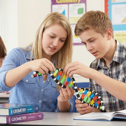 BESPORTBLE Teaching Aids Model - DNA Double Helix Structure Model Kit for Easy Assembly Science Classroom Supplies Educational DNA Structure Learning for Home and School (Pack of 4) - size: 40.00X5.70X2.00CM (Pack of 4)