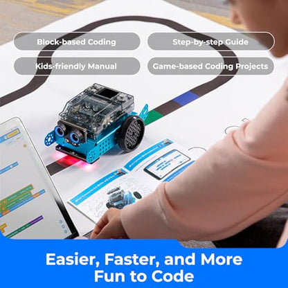Makeblock mBot2 Coding Robot for Kids, Code Learning Support Scratch & Python Programming, Robotics Kit for Kids Ages 8-14 and up, Building STEM Robot Toys Gifts for Boys Girls - size: Set of 1