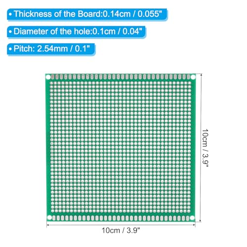 PATIKIL 4" x 4" PCB Board Circuit, 12 Pcs Single Sided Prototype Solder Boards for DIY Soldering and Electronic Project Circuit Boards Solderable Breadboard, Green - size: 4" x 4"