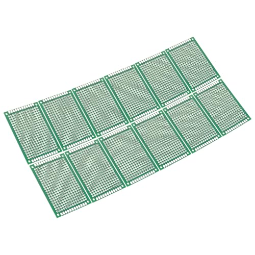 PATIKIL 1.6" x 2.4" PCB Board Circuit, 12 Pcs Single Sided Prototype Solder Boards for DIY Soldering and Electronic Project Circuit Boards Solderable Breadboard, Green - size: 1.6" x 2.4"