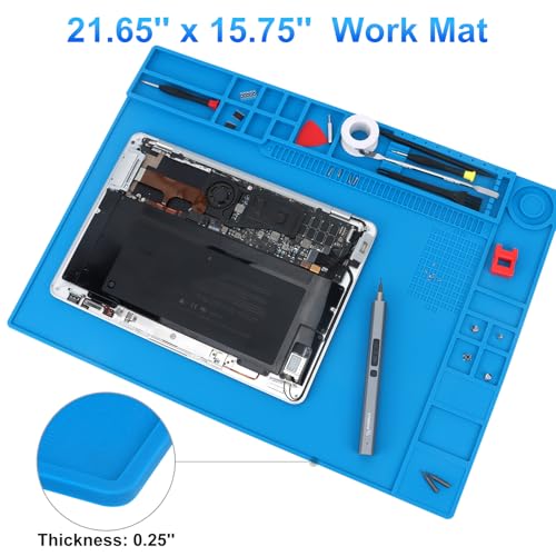 STREBITO Soldering Mat Large, Up to 932°F Heat Resistant 21.7"x15.8''