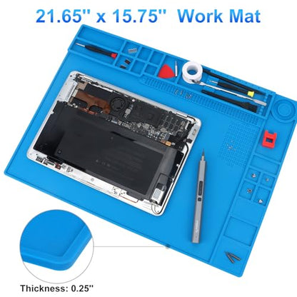 STREBITO Soldering Mat Large, Up to 932°F Heat Resistant 21.7"x15.8''