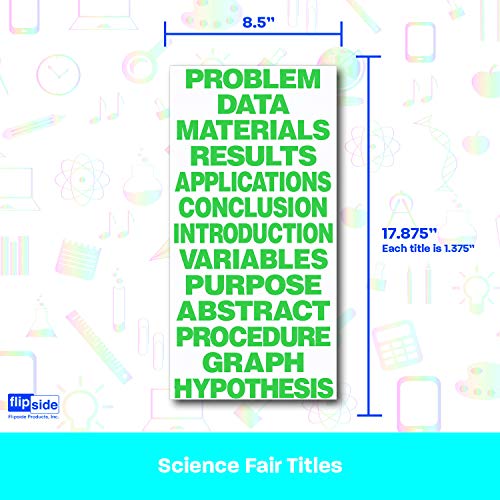 Flipside Products Green Science Fair Titles, Display Board Titles, Projects, School, Kids, Classroom, Pack of 24 - color: Green