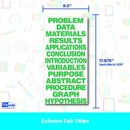 Flipside Products Green Science Fair Titles, Display Board Titles, Projects, School, Kids, Classroom, Pack of 24 - color: Green