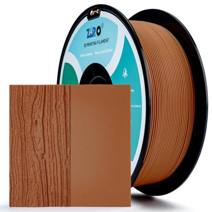 ZIRO 1.75mm PLA Filament, Contain Real Wood Powders, 2.2lbs Cherry Wood - color: Cherry Wood