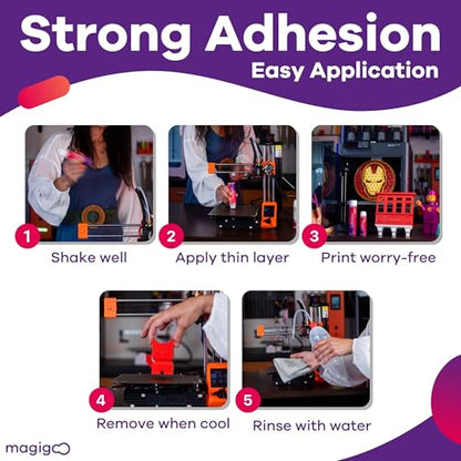Magigoo All-in-One 3D Printer Bed Adhesive Glue to Reduce Warping, 120mL - size: 120mL