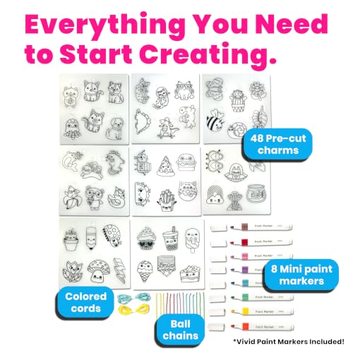 Ooly DIY Shrink Art Charms Kit, 73 Pc - Deluxe Pack - color: Deluxe Kit