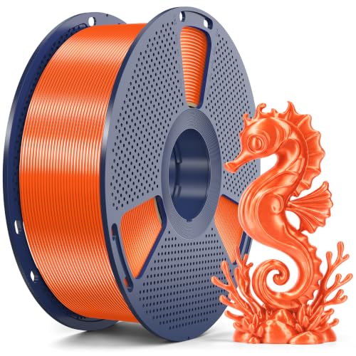 SUNLU Silk 2.0 PLA 3D Printer Filament, 1KG, Satin Glow Orange - color: 1kg Satin Glow Orange