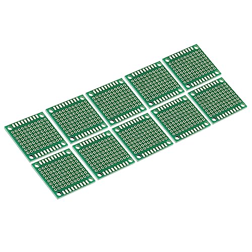 PATIKIL 1.2"x1.2" PCB Board Circuit 24 Pcs Solderable Breadboard Green
