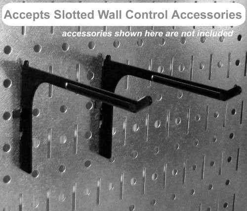Wall Control Pegboard Organizer 4 ft. Metal Pegboard Standard Tool Storage Kit with Black Toolboard and Black Accessories - color: Black