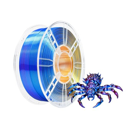 iBOSS Silk PLA+ Red Bule Gold Filament 1.75mm, 1kg 3D Printer Filament, No Warp Enhanced Toughness, Dimensional Accuracy ±0.02mm Printing Filament, PLA Plus Filament for FDM 3D Printers - color: B_ Tri Red & Blue & Gold