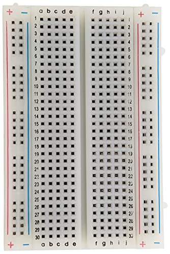 5 Pack Solderless BreadBoard with 400 Tie-Points, 2 Distribution Strips, 3.3 x 2.1 x 0.3 (84 x 54 x 9mm) - Electronix Express - style: 5 Pack