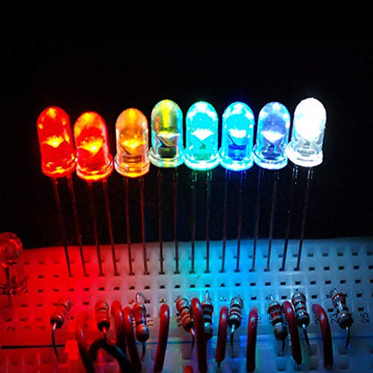 Novelty Place 100 Pcs 5mm Multicolor LED Diode Lights(5 Colors x 20pcs) - color: Multicolor