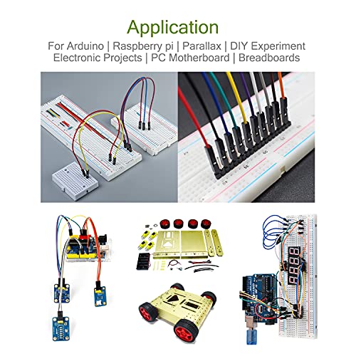 Chanzon 40pcs 10cm Male to Male Header Jumper Wire Dupont Cable Line - color: (1) Male to Male (40pcs), size: 10CM