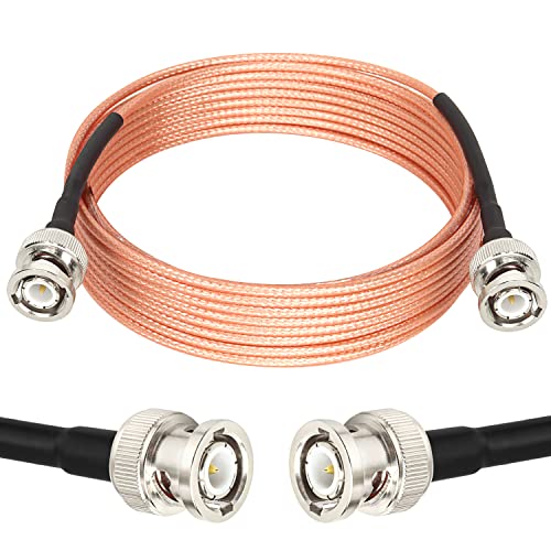 XRDS -RF BNC Cables 15FT, 50 Ohm BNC Male Cable RG316 Antenna Cable for Antenna Scanners Handheld Ham Radios etc. - size: 15 FT
