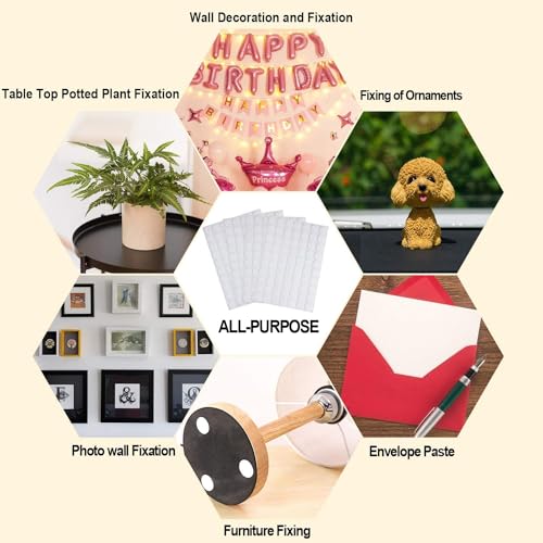JANYUN 560 Pcs Sticky Dots,20 mm Round Putty Clear Tack Adhesive Dots - size: 20mm Round