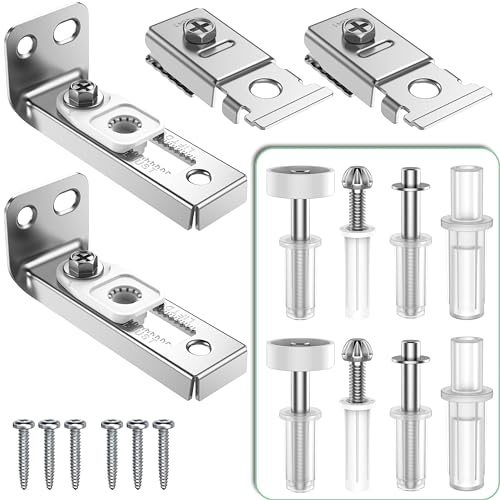 Bifold Door Hardware Repair Kit - 2 Pack Bi-fold Sliding Closet Door Hardware Kit for 7/8" to 1" Track, Folding Pocket Door Replacement Parts Set Include Top Bottom Pivots Bracket and Guide Wheel - size: 2 Pack
