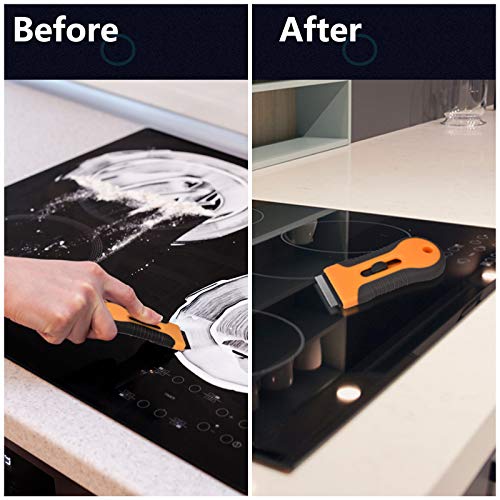 Razor Blade Scraper, 2 Pcs Plastic Retractable Razor Scraper - color: Retractable