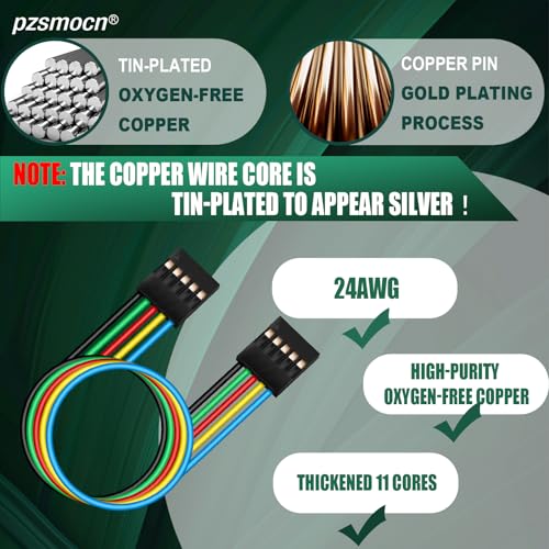 8Sets/56Pcs 24AWG 20cm Dupont 2.54mm 5Pin Black F-F Header Cable - size: 5-Pin, style: Female to Female