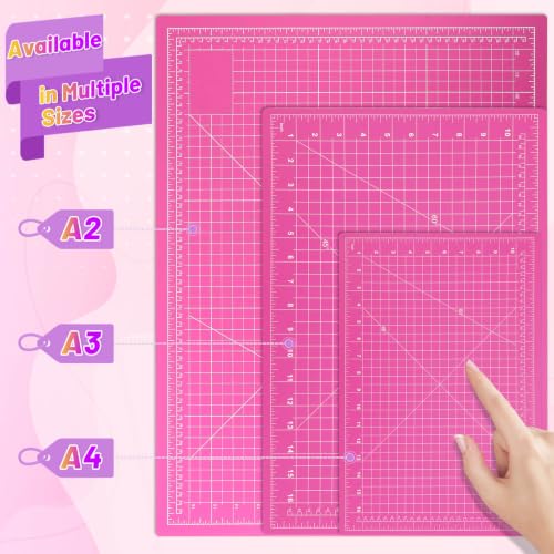 anezus Self Healing Cutting Mat for Rotary Cutting, 24" x 18", Pink - color: Pink, size: 24"L x 18"W