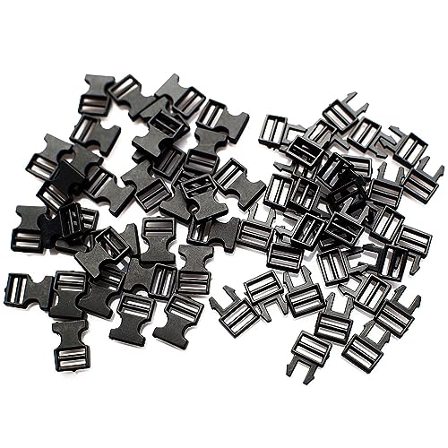 50PCS Mini Plastic Contoured Side Release Buckles for DIY Handmade Tiny Clothes Sewing Mini project production - size: Internal width 4mm
