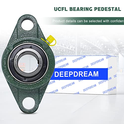 2 Pcs of DEEPDREAM UCFL202-10 Pillow Block Bearing 5/8 inch Bore, 2 Bolt Flange Mounted, Self Alignment - size: UCFL202-10-2pcs