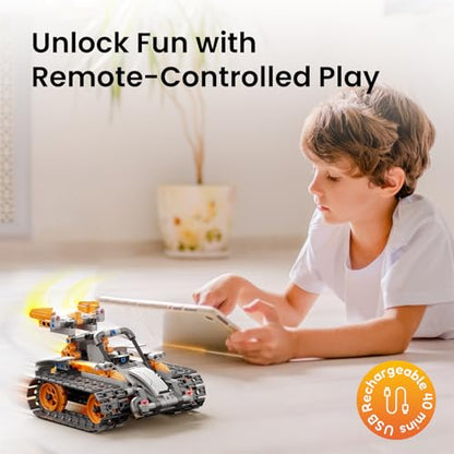 Sillbird Robot Building Kit with Remote Control STEM Gifts for Boys 8-13 - color: 3-orange