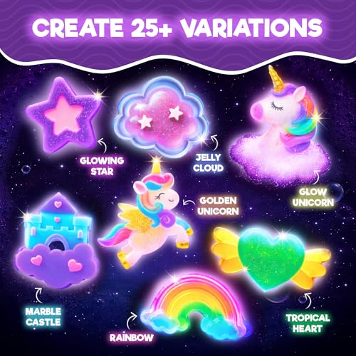 Doctor Jupiter Glow in The Dark - Unicorn Soap Making Kit for Kids Ages 6+ - style: Unicorn Glow Soaps: 6+
