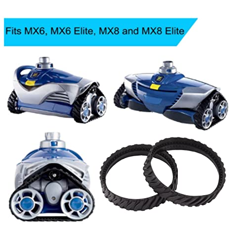 2Pcs Power Wheels Tires, Track Replacement Rubber Tires, Pool Cleaner Replacement Track Rubber Tire for MX8 MX6 Robotic Pool Vacuum Cleaners