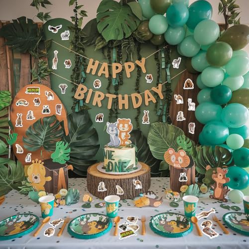 300Pcs Animals Foam Stickers, Self-Adhesive Cartoon Jungle Animals Foam Sticker Safari Animal Stickers for Home School Classroom DIY Art Craft Birthday Party Favor - style: Jungle Animal