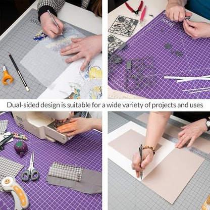 Breman Precision 24x36 Large Self Healing Cutting Mat Purple/Gray for Craft - color: Purple/Gray, size: 24x36