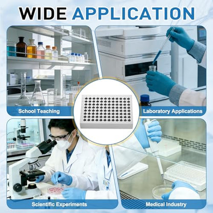 PATIKIL Microcentrifuge Tube Rack Cooler, Aluminum, Silver, 96 Wells - color: Silver, size: 96 Wells