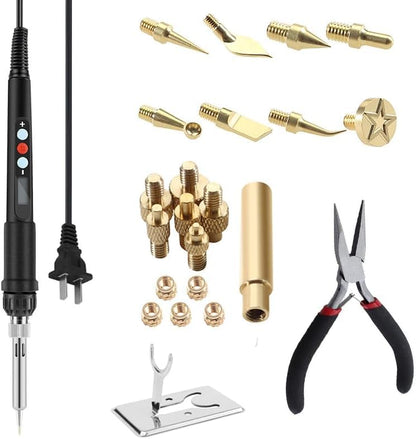 3D Printer Smoothing Kit – Finishing & Smoothing Tool with Temp Control Display for ABS, PETG, TPU, PLA Models – Soldering & Welding Iron for 3D Printing & 8pcs Soldering Iron Tips (Smoothing Kit) - style: Smoothing Kit