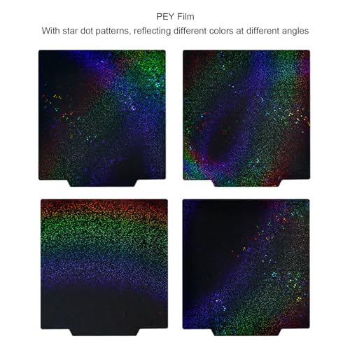 BORDSTRACT Double-Sided Build Plate, PEY Starry Sky + PEI Textured Spring Steel 235x235mm Without Soft Magnetic Base, Printing Platform for K1/K1 Max Model 3D Printer - style: PEI spray + PEY starry sky 235*235mm