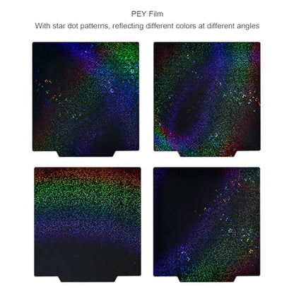 BORDSTRACT Double-Sided Build Plate, PEY Starry Sky + PEI Textured Spring Steel 235x235mm Without Soft Magnetic Base, Printing Platform for K1/K1 Max Model 3D Printer - style: PEI spray + PEY starry sky 235*235mm