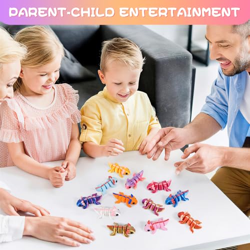 3D Printed American Salamander Figurines Set of 12 Desk Decor Collectible - size: Salamanders, style: 12 PCS