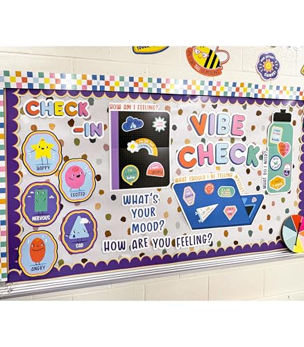 Carson Dellosa We Stick Together 51-Piece Vibe Check Bulletin Board Set - color: Vibe Check