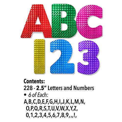 ArtSkills Poster Letters 2.5” Paper Letters for Poster Board Projects, Classroom Bulletin Boards, Sign Making Supplies, Holographic, 228 Pieces - color: Holographic, size: 2.5 in
