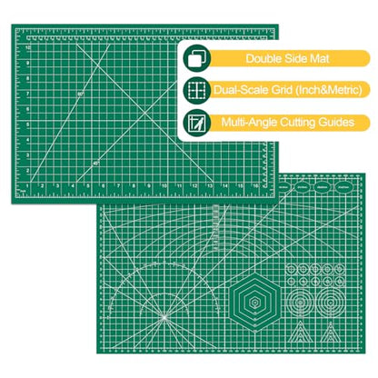 5 Packs Self Healing Cutting Mat Bulk 12"x18" Rotary Cutting Sewing Mats A3