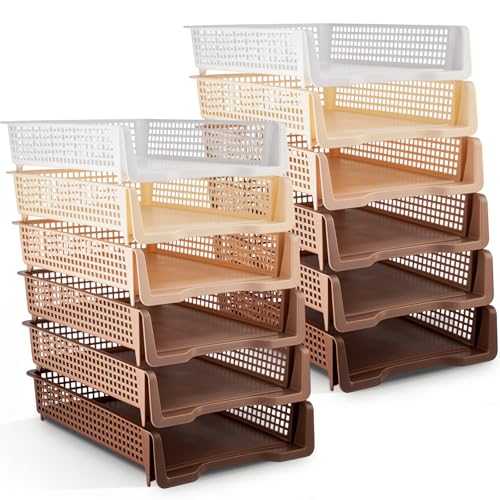 Geetery Turn in Trays Classroom, Gradient Brown, Set of 12 - color: Gradient Brown