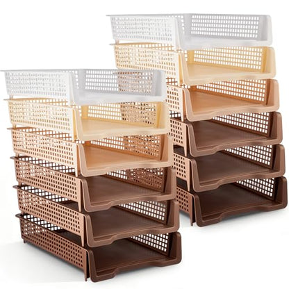 Geetery Turn in Trays Classroom, Gradient Brown, Set of 12 - color: Gradient Brown