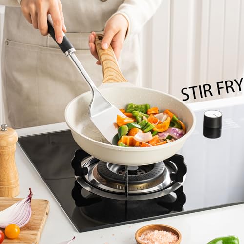 Stainless Steel Spatula Set,Metal Spatulas for Cooking 2-Piece - color: Stainless Steel Spatula