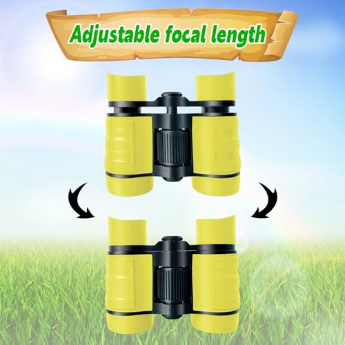 Binoculars for Kids, Kids Binoculars for 3-12 Boys Girls, Outdoor Toys - color: Yellow