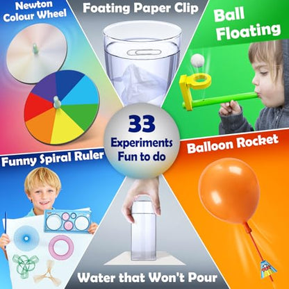 UNGLINGA 33 Experiments Science Kit for Kids - style: science kit with 33 experiments