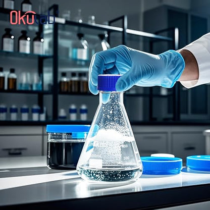 4pcs Erlenmeyer Flask Set with Blue Cap, Glass Erlenmeyer Flasks, 250ml Lab Erlenmeyer Flasks, Borosilicate 3.3 Glass Material with Printed Graduation, EFG45G250A4 - style: 4 Pcs of 250ml