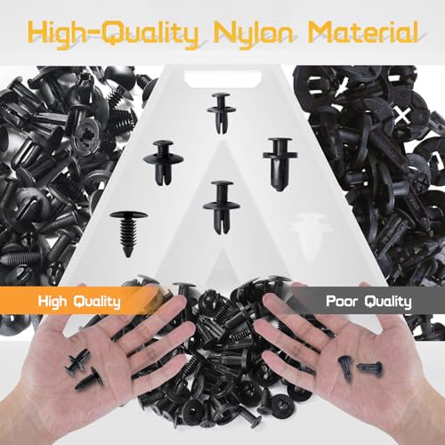 OTUAYAUTO 120PCS Nylon Push-Type Bumper Retainer Clips - size: 120Pcs 6 Sizes Clips