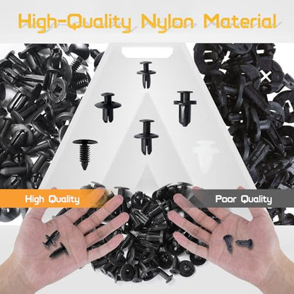 OTUAYAUTO 120PCS Nylon Push-Type Bumper Retainer Clips - size: 120Pcs 6 Sizes Clips