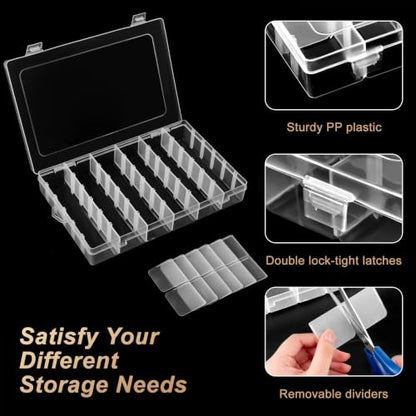 Mauproy 18 Grids Large Plastic Organizer Box with Adjustable Dividers - style: Large 18 Grids