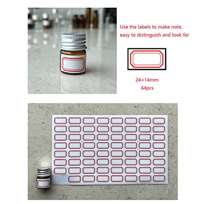 12PCS 5ml Amber Glass Small Vials w/ Aluminum Screw Caps & Plastic Stoppers - color: Amber, size: 5ml