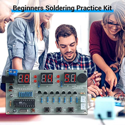 MiOYOOW 6-Digit Alarm Clock Soldering Practice Kit for College High School - color: 6 Digit Clock Kit(0.56 Inch)